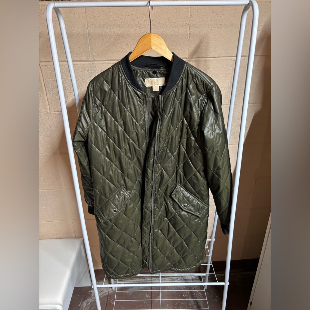 Michael Kors Olive Quilted Jacket